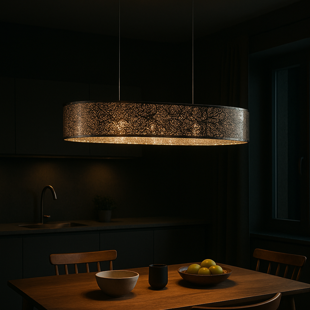 Pendant Light – Laser-Cut Drum Design