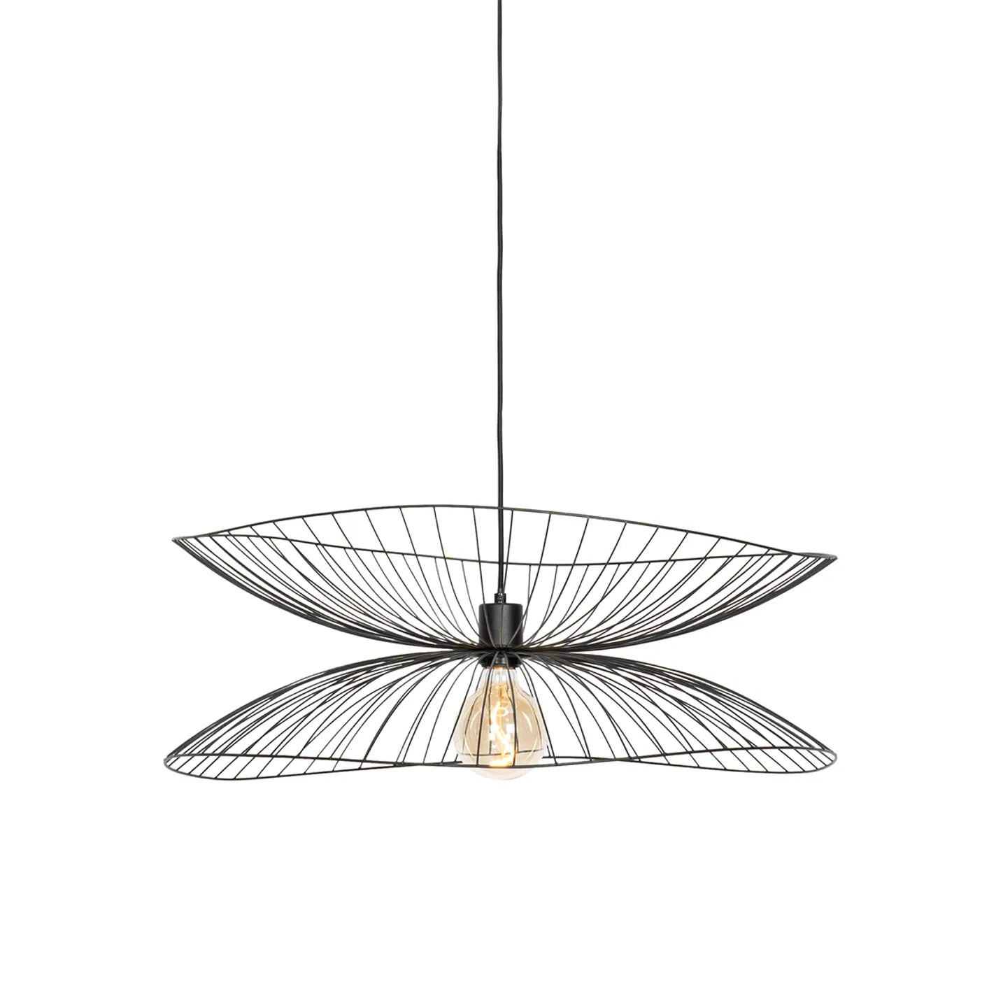 Pendant Light – Layered Wireframe in Bronze, E27 Fitting, 66 cm Diameter