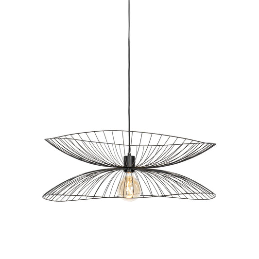 Pendant Light – Layered Wireframe in Bronze, E27 Fitting, 66 cm Diameter