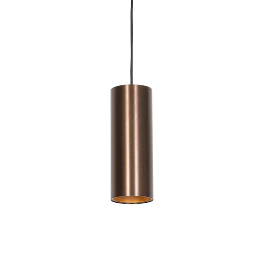 Pendant Light – Slim Bronze Cylinder, Adjustable Height, GU10 Fitting
