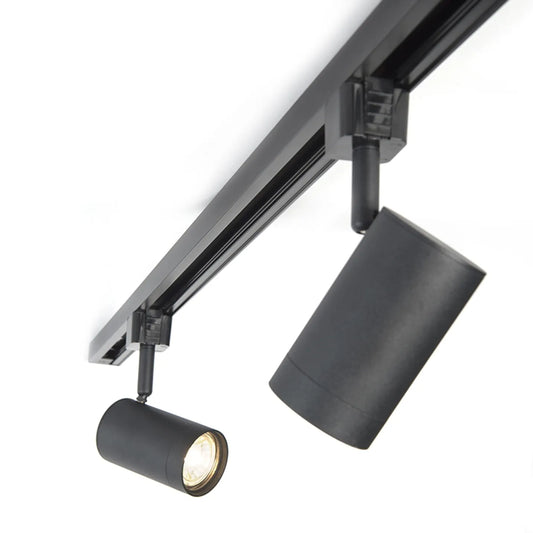 Track Lighting System – 5 Adjustable Black Spotlights, 1-Phase, 286 cm